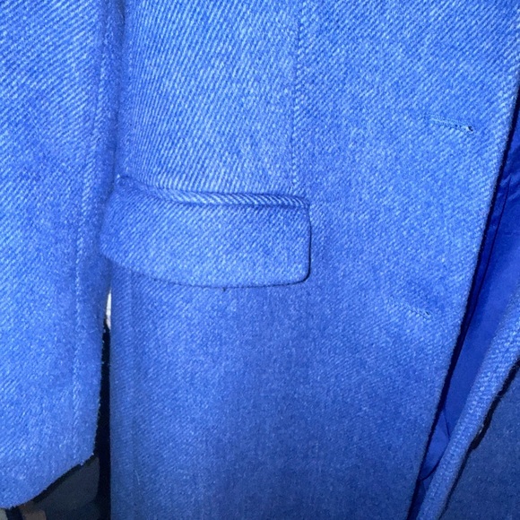 LOFT Vibrant Blue Textured Coat - Picture 3 of 8